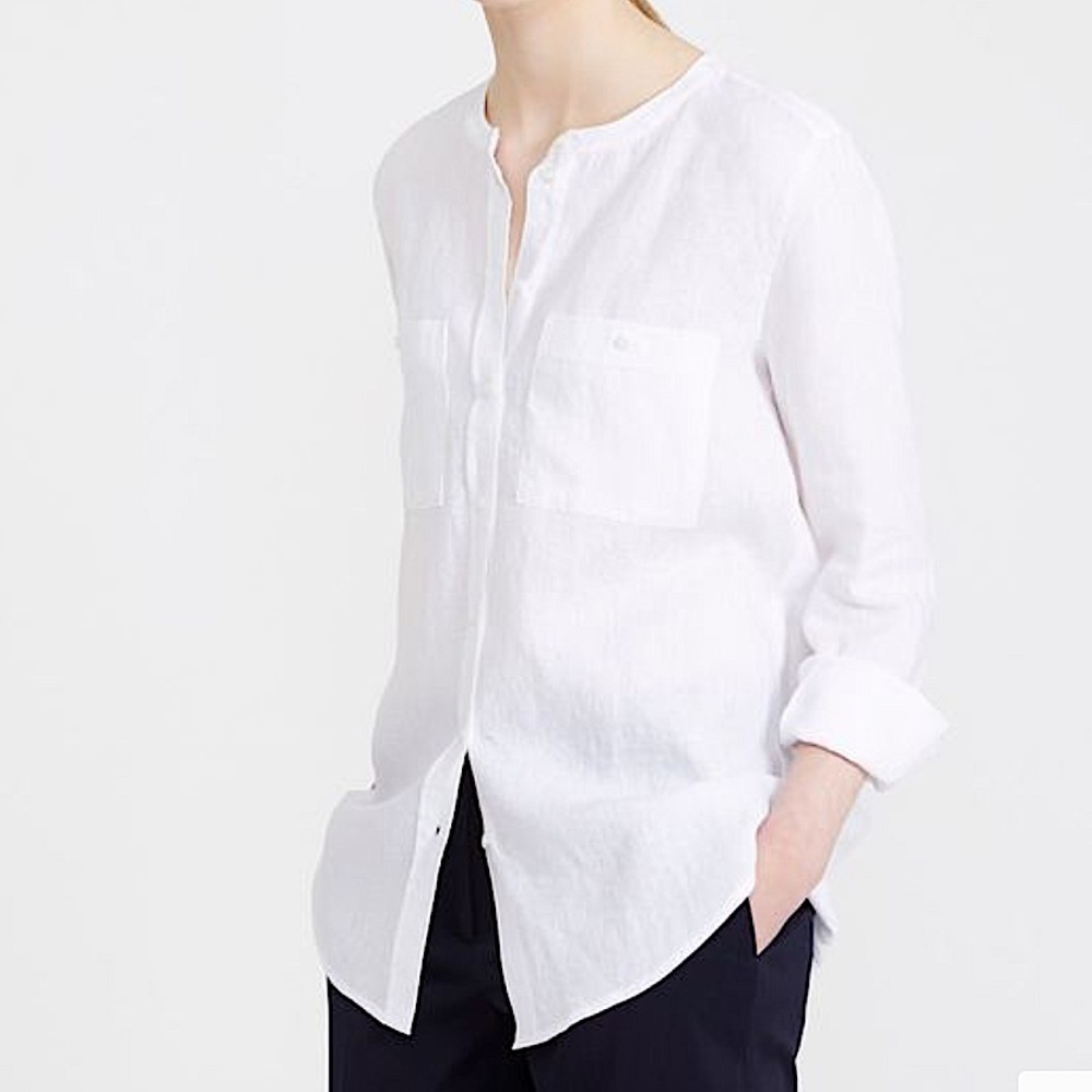 Carolyn Donnelly Linen Button Down Shirt 14